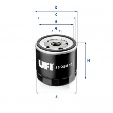 UFI OIL FILTERS 23.282.00