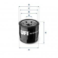 UFI OIL FILTERS 23.616.00 UFI OIL FILTERS 23.616.00