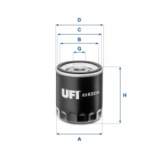 UFI OIL FILTERS 23.632.00 UFI OIL FILTERS 23.632.00